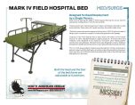 Mark IV Field Hospital Bed Product Information Sheet