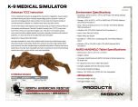 K-9 Medical Simulator - Product Information Sheet