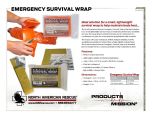 Emergency Survival Wrap Product Information Sheet