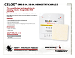 Celox - EMS 8 in. x 8 in. Hemostatic Gauze - Product Information Sheet
