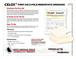 5FT. CELOX FIRST AID Z-FOLD HEMOSTATIC DRESSING - PRODUCT INFORMATION SHEET