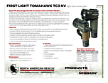 First Light Tomahawk TC3 Night Vision Tactical Light - Product Information Sheet