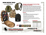MINI MEDIC BAGS - PRODUCT INFORMATION SHEET