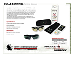 bollé Sentinel Tactical Glasses - Product Information Sheet