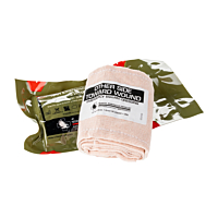 Flat Emergency Trauma Dressing (ETD) - 4 in. - showing package and end