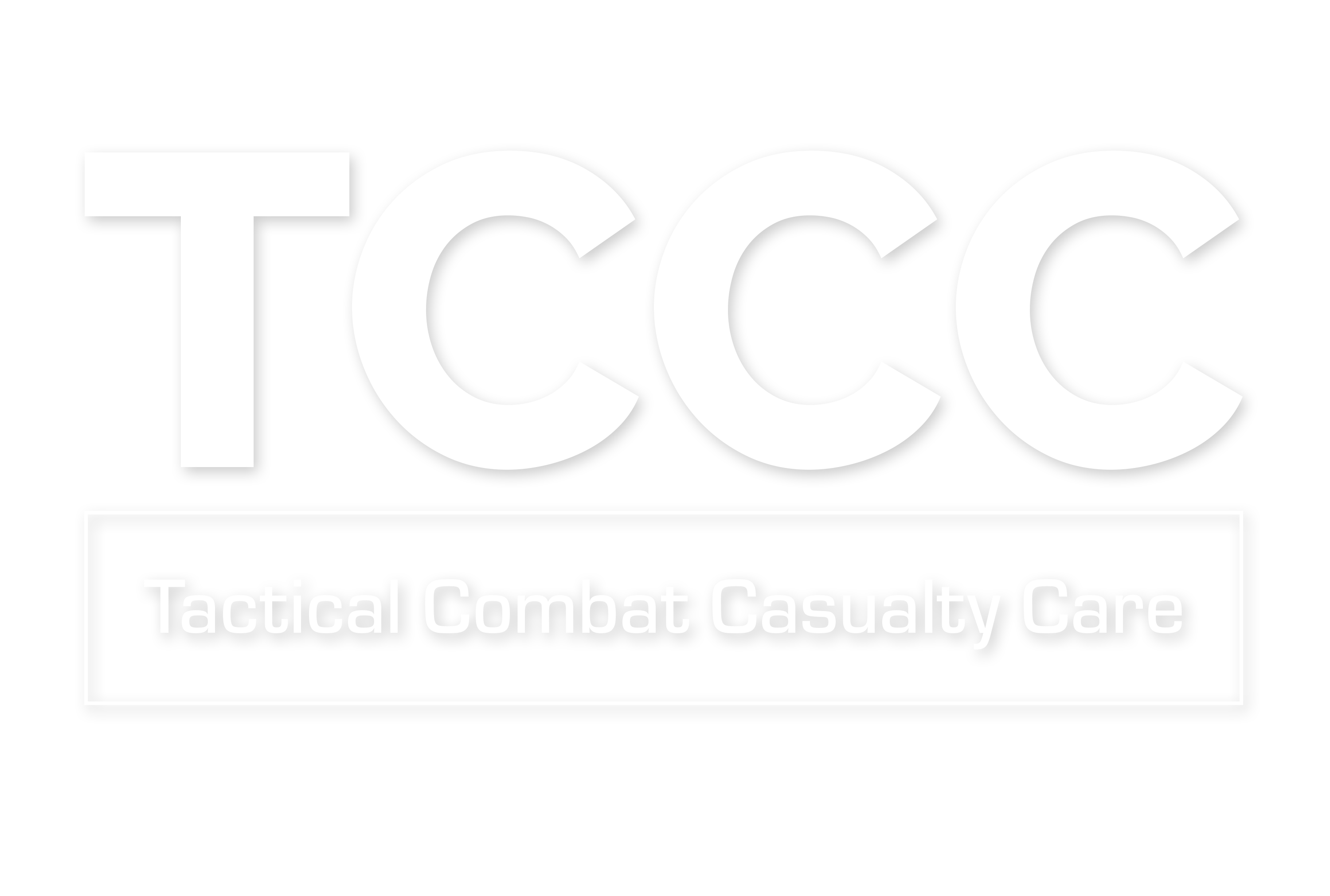 tccc header 1 Tactical Combat Casualty Care TCCC Logo in white